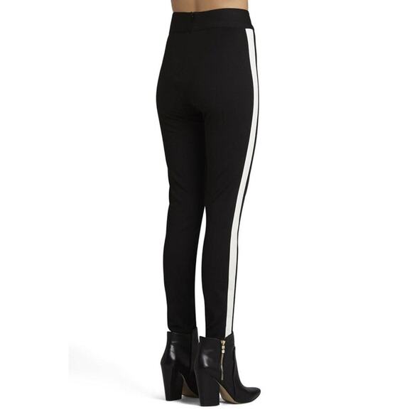 BCBGeneration Black with Ivory Stripe High Waisted Leggings Pants - Picture 3 of 14